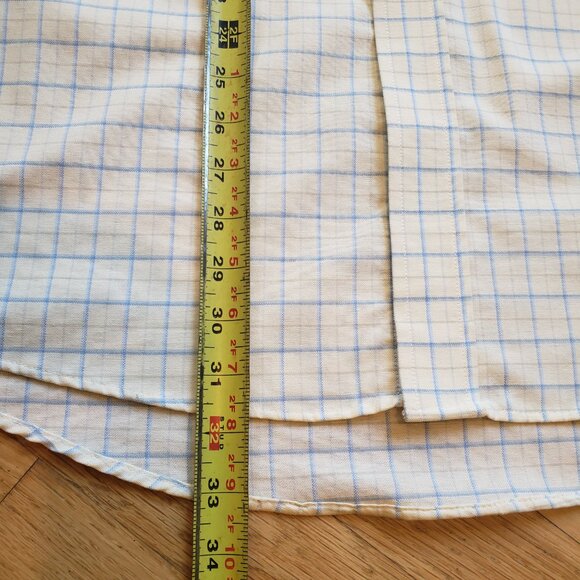 Stafford Men's Wrinkle-Free Oxford Button Up Short Sleeve Shirt, Size: Neck 17 - Picture 11 of 15